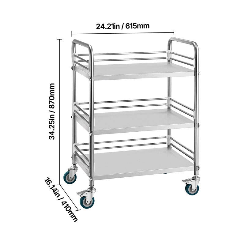 87cm H Utility Cart, 87cm H x 61.5cm W x 41cm D