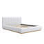 Structure de lit tapissier moderne avec base en bois, blanc, sans sommier tapissier-129232719