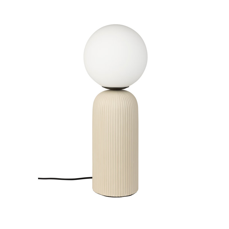 Lampe fantaisie en céramique Dash, Beige, H 21 po x l 8 po x P 8 po