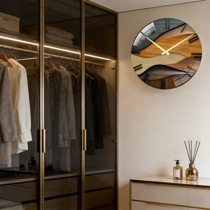 Horloge murale en bois