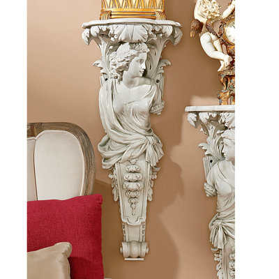 Sculpture murale française de style cariatide baroque français