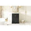 Meuble-lavabo de 24 po avec lavabo en céramique, structure en bois massif, charnières de porte à fermeture en douceur, tiroir divisé et rangement à double porte pour une mise à niveau pratique. Construction moderne, mécanisme, décoration intelligente