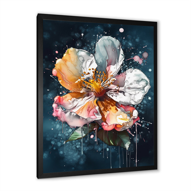 Lys colorés Splash III - impression, Cadre photo noir, H 20 po x l 12 po x P 1 po