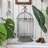 Rustic Vintage Birdcage Planter Holder Farmhouse Distressed Decorative Metal Round Plants Stand with Latch Lock Closure and Hanging Hook for Table Garden Patio Home Indoor Outdoor Centerpiece 