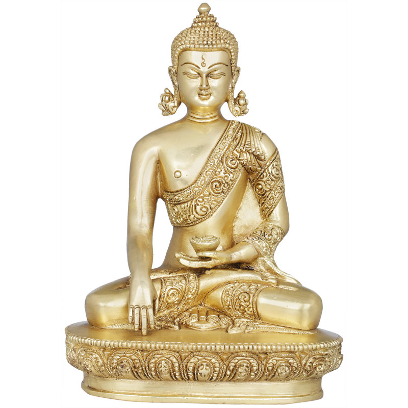 Bouddha Shakyamuni assis sur un siège de lotus - Bouddhiste tibétain