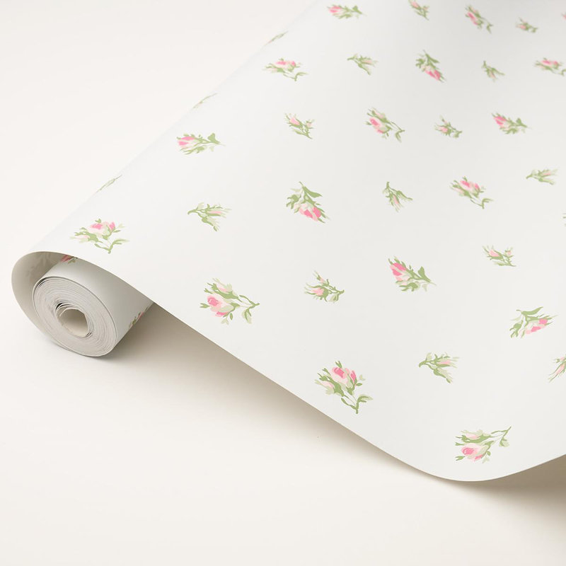 Margie Floral Wallpaper, Porcelain