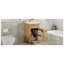 Meuble-lavabo en bois de 20 po avec lavabo, pieds en bois massif, tablette réglable, tiroir inclinable, poignées en bois, armoire autoportante moderne pour petite salle de bain