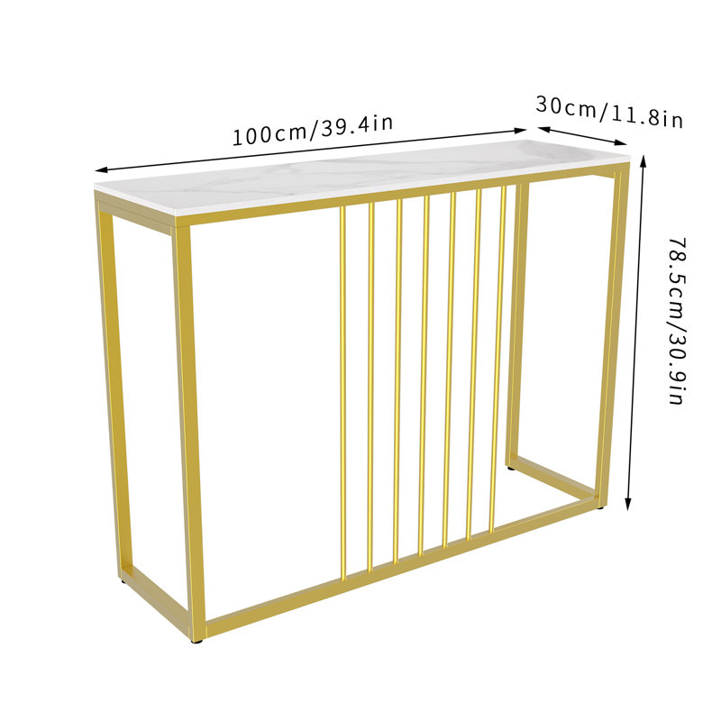 Console Table, 78.5cm H x 100cm W x 30cm D, White