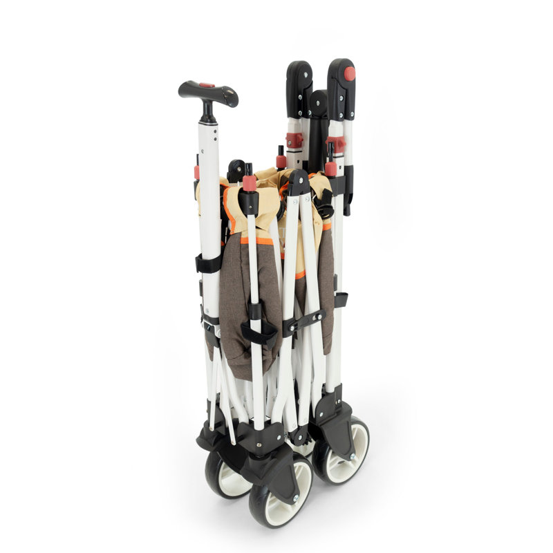 Pack poussette pliante poussoir brun