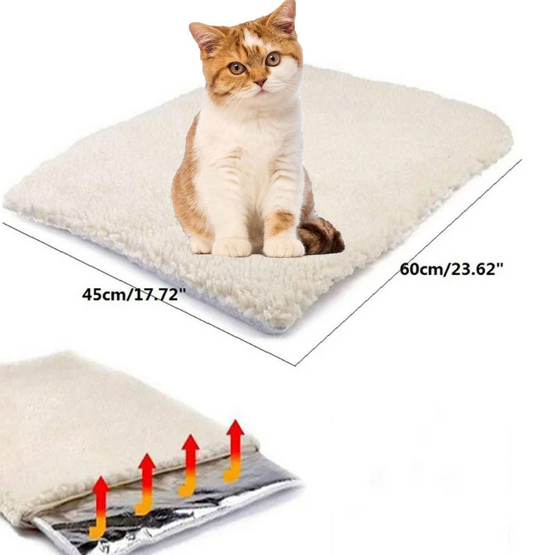 Ensemble de 2 housses pour chat / chien auto-chauffant, Beige