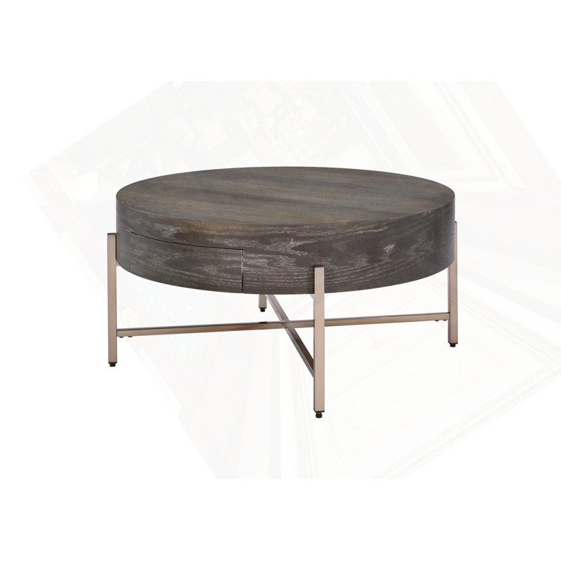 Light Brown & Champagne Finish Coffee Table