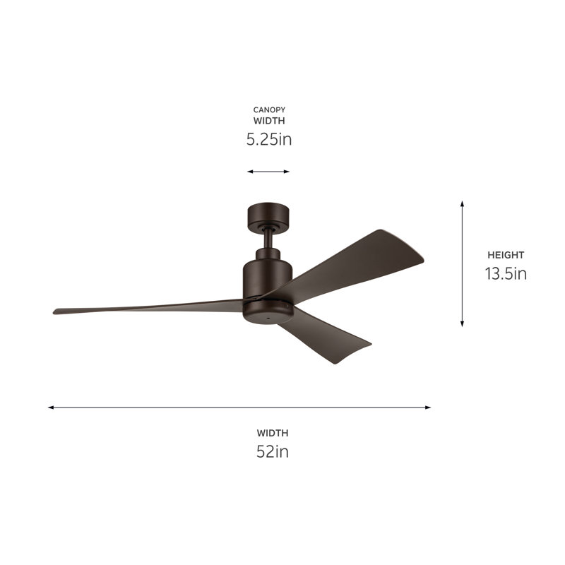 52'' Ceiling Fan, Bronze
