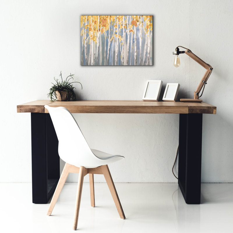 «Golden Birches Spice» par Danhui Nai, art mural sur toile, H 18 po x l 26 po