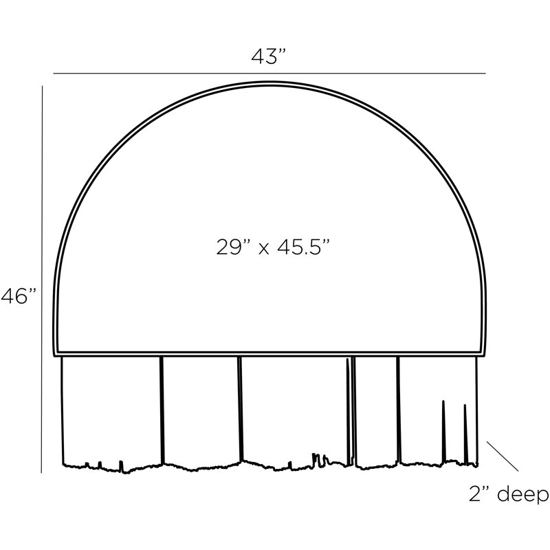 Ozzy Half-circle Iron Mirror