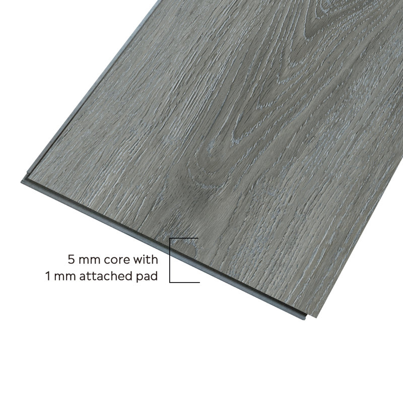 VINTAGE BLUE 6.0MM 20MIL 7.18''W×48''L WATERPROOF SPC VINYL FLOORING, Antique Gray