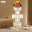 2 pièces 5 niveaux de décoration de mariage en cristal de luxe en métal doré moderne-133419937