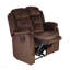 Causeuse manuelle 1pc avec accoudoirs rembourrés et rembourrés à l'horizontale Usb port chocolat finition principale mobilier de salon-1555068284