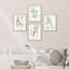 «Green Leaf Floral Botanical Plants», impression sur papier 4 pièces-97770366-97770367