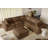 Hadleigh Brown Leather Modular L-sectional
