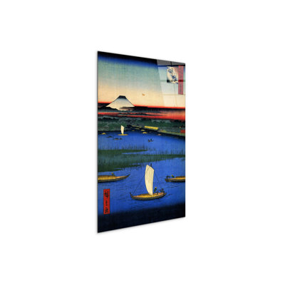 "Mitsumata" by Hiroshige Utagawa 53×79.5 cm CrystalArt Acrylic Glass Effect, Lightweight Ready to Hang