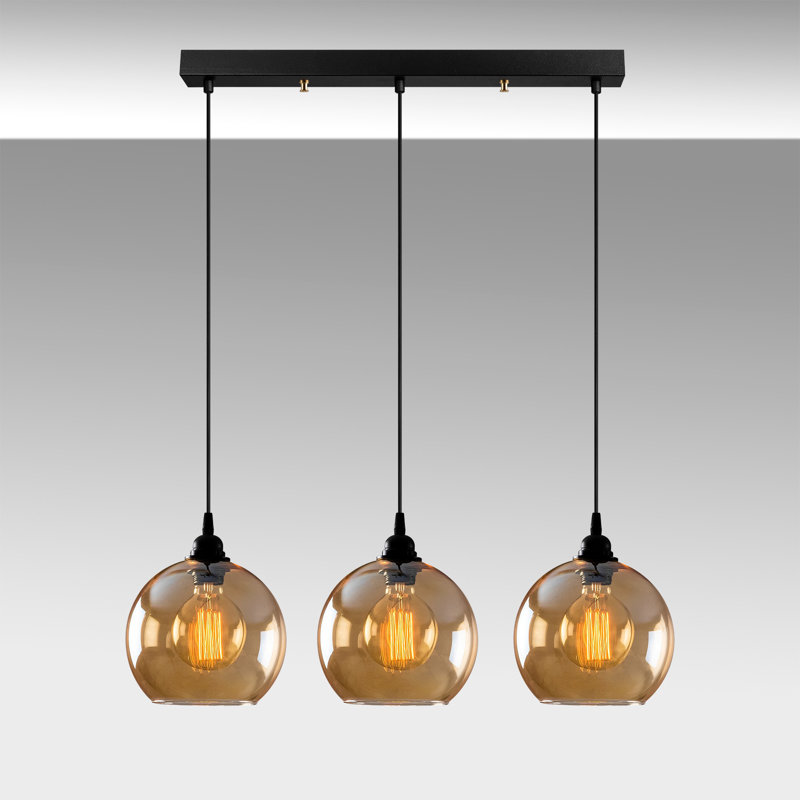 Alisa 3 - Light Black Kitchen Island Pendant