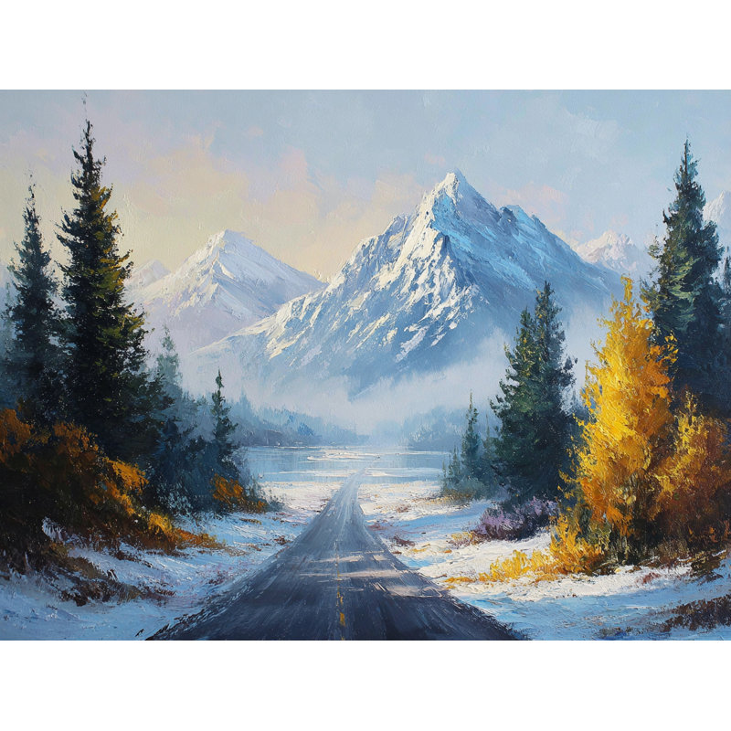 Art mural sur toile Road to Peaks, H 12 po x l 16 po