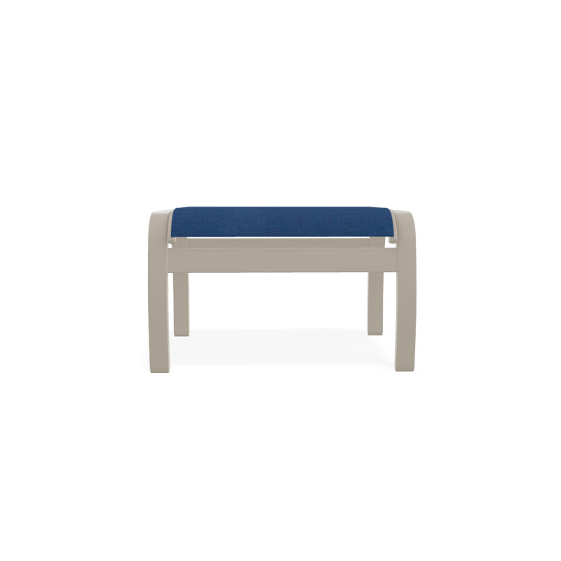 Repose-pieds d'extérieur avec coussin Askar, Cobalt 35D Sunbrella®, Désert texturé