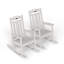 Ensemble de 2 chaises berçantes d'extérieur en PEHD d'extérieur résistantes aux intempéries-1820155574