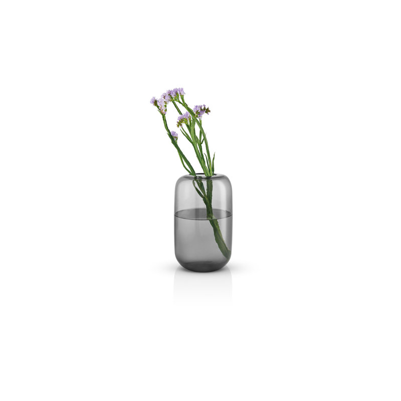 Glass Table Vase, 22cm H x 14cm W x 14cm D, Beige