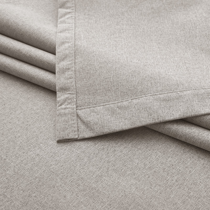 Aspire Homeware Linen 100% Blackout Single Panel Curtain for Noise Reduction and Light Blocking, Beige