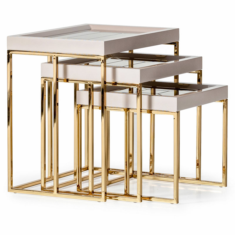 Carmela Glass Nesting End Table