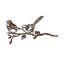 Objet de jardin décoratif peint à la main, 19,7 po x 10,2 po | 100% métal, épaisseur: 0,06 pouce | Finition brune, aucun assemblage requis | Conception unique rehaussant les espaces extérieurs, pièce décorative durable et élégante-1424923724