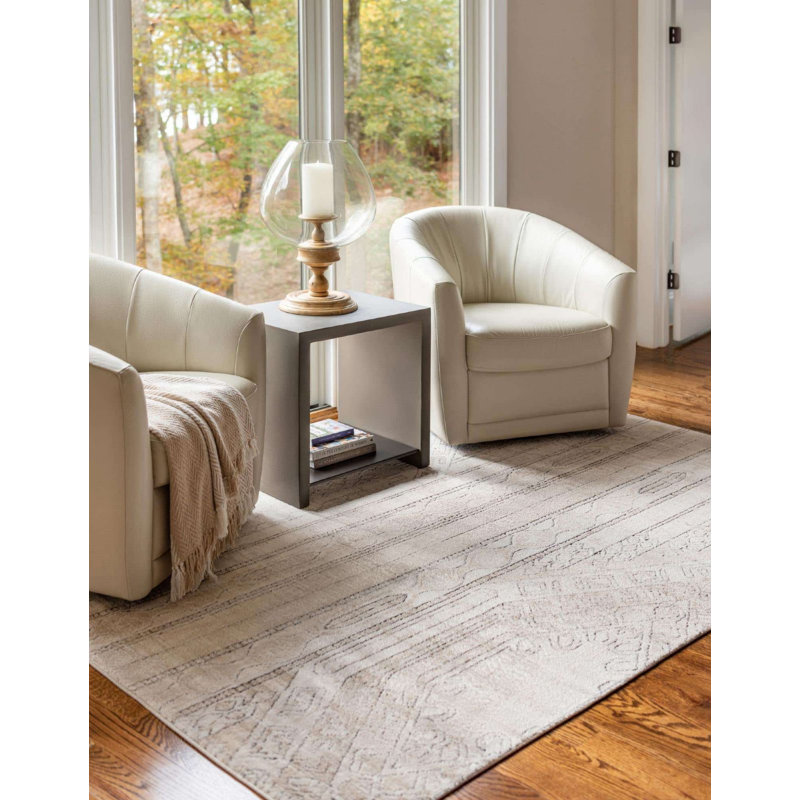 Tapis crème Wenden, Rectangle 7 pi x 10 pi