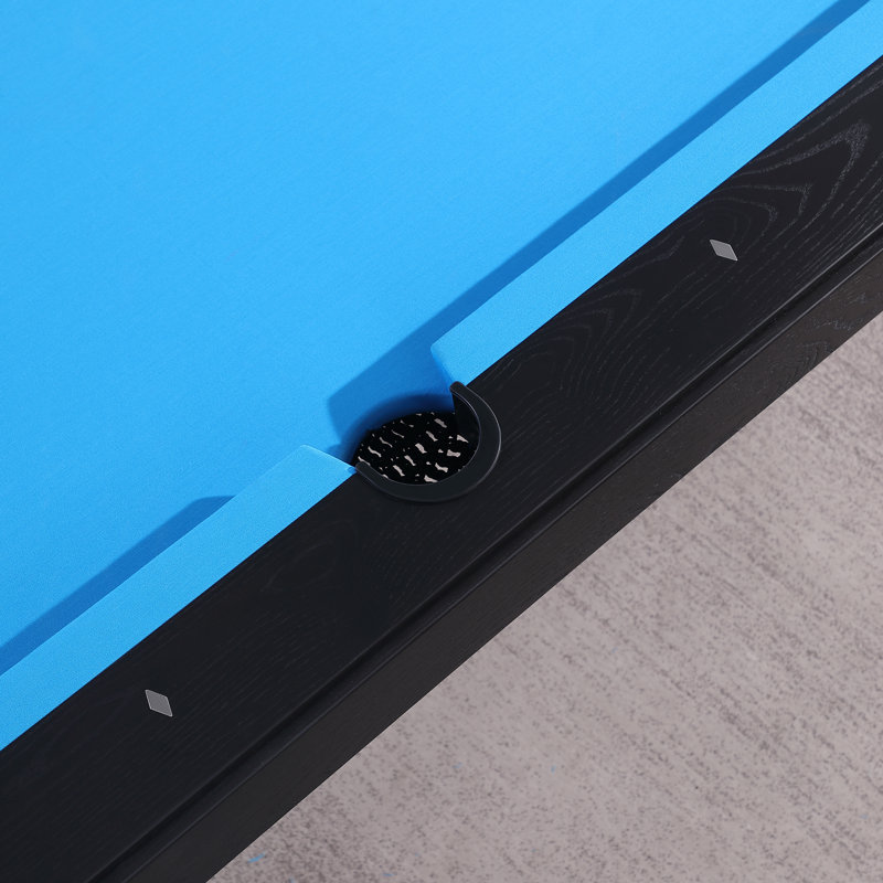 Table de billard en ardoise 8 pieds avec structure en acier Unity, Rouge, Non, Frêne noir brossé