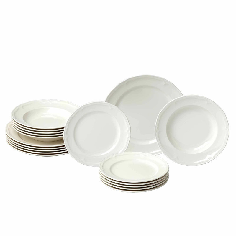 Villeroy & Boch White Porcelain 18-Piece Dinnerware Set