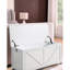 Coffre de rangement, banc de rangement, organisateur de coffre à jouets rétro, banc de rangement d'entrée avec 2 charnières, assemblage facile, blanc