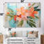 Art moderne moderne, fleurs tropicales roses et vertes - Collages abstraits-297204273-297204272