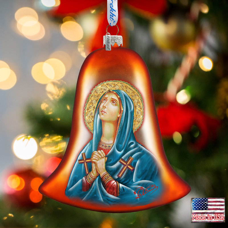 Holiday 3.5'' Handmade Glass Photo Ornament