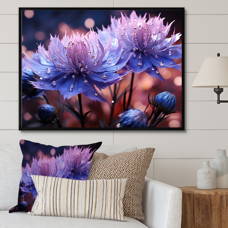 «Dreamy Mauve», impression d'art mural, Cadre flottant noir, H 34 po x l 44 po