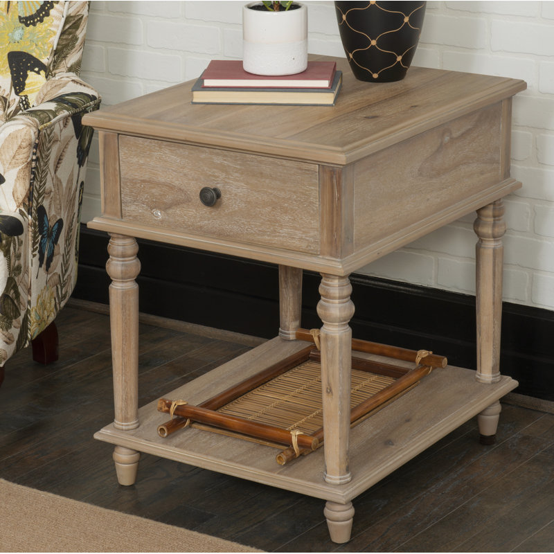 Birkley End Table with Storage, Natural