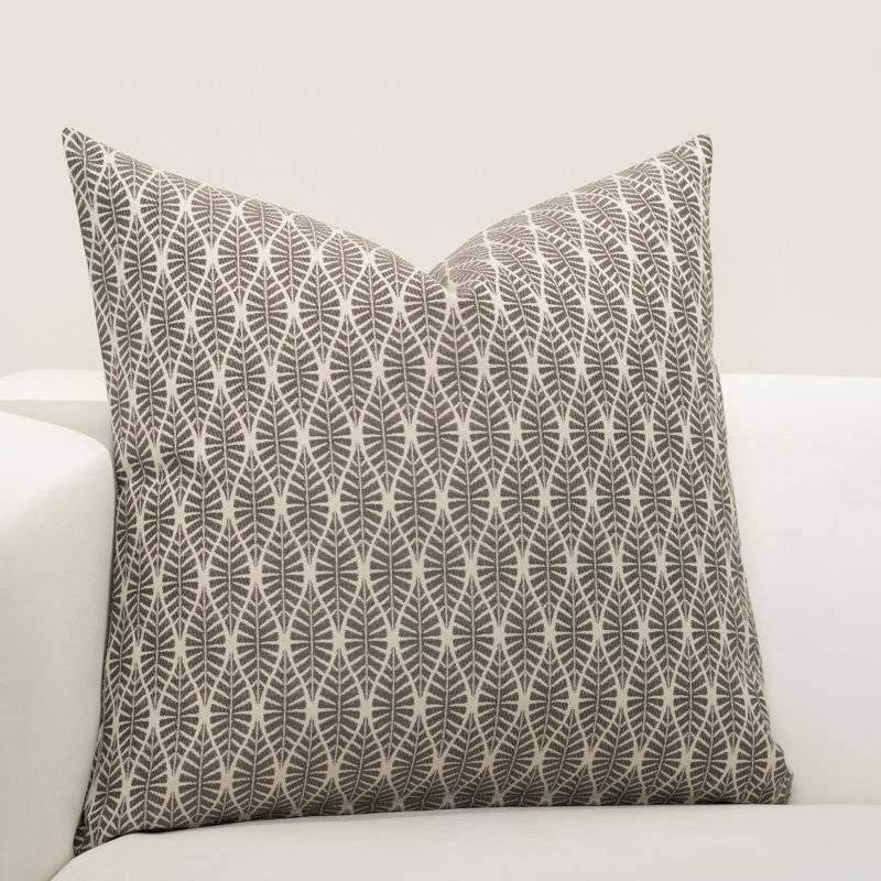 Square Pillow Cover & Insert, 26" x 26", Graphite, Polyester/Polyfill