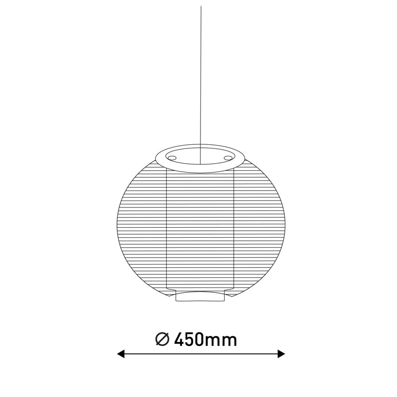 45 cm H Globe Paper Lamp Shade in Brown and Green