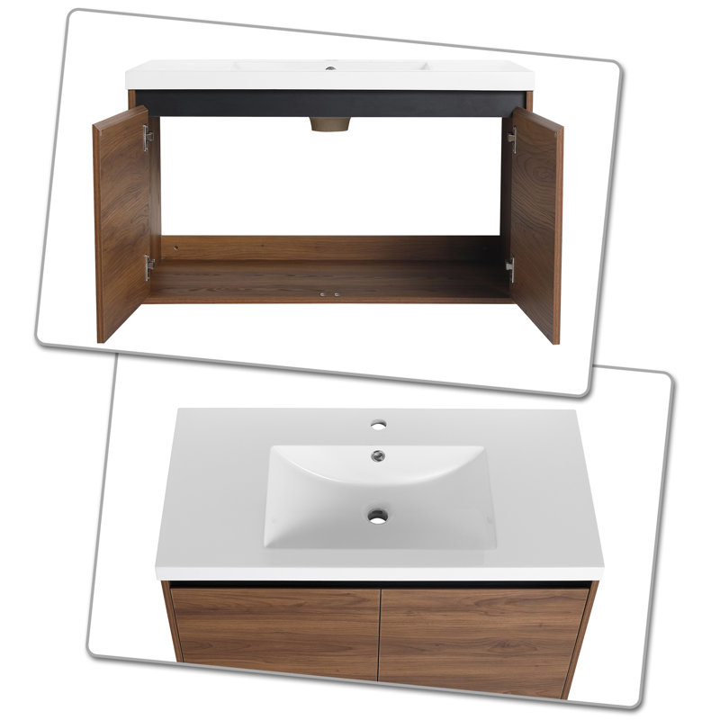 Ensemble de meuble-lavabo simple 29,54 avec dessus Claireborne