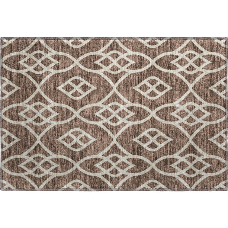 Premium Machine Washable Prisco Chocolate Rug