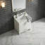 Ensemble de meuble-lavabo 30 po avec comptoir en granite, armoire en bois massif avec lavabo simple blanc