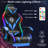 Hoffree Massage Ergonomic Gaming Chair with Bluetooth Speakers and RGB LED Lights-100105950