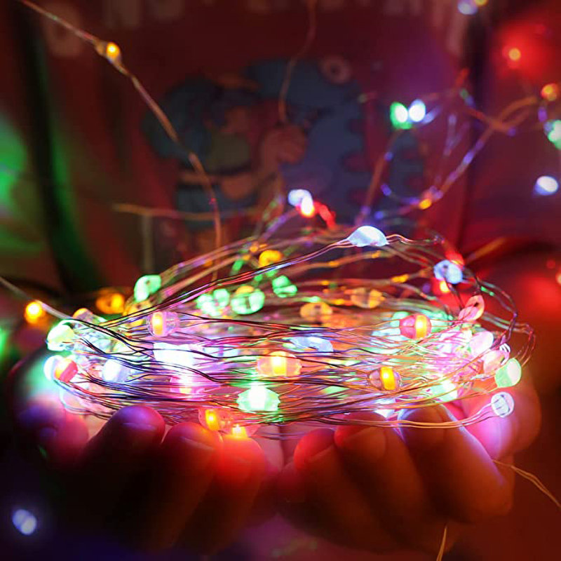 66 ft Solar Powered 200 LED String Light Holiday Decorations Outdoor Waterproof, Multicolor