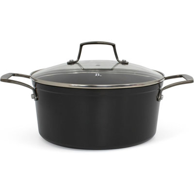 Blu. Cookware 4.5qt Casserole Pot With Lid, Non-toxic, Non-stick Ceramic, Pfa/pfoa-free, Suitable For All Cooktops, Bamboo Cleaning Brush Included