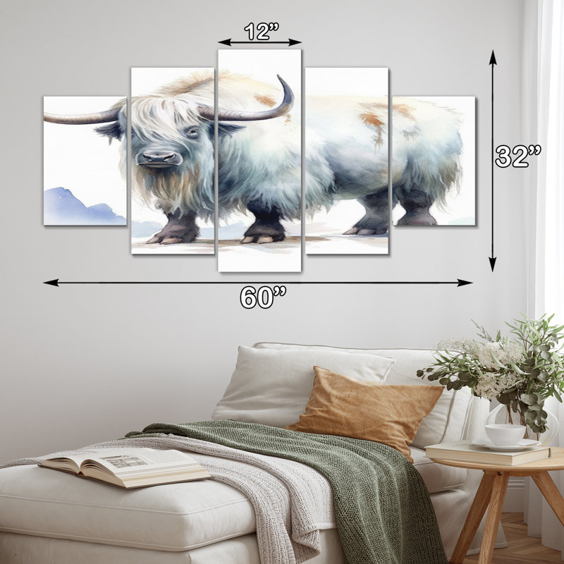 Camil - animaux, reproduction sur toile - 5 panneaux