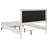 White Queen Upholstered Panel Bed